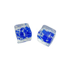 Lampwork Glass Beads Cube 12mm Glow In The Dark Floral Filled 20pcs 5