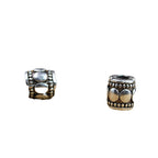 Elliptical Tube Metal Beads 7mm Oxidized Silver Tone Tibetan 50pcs 4