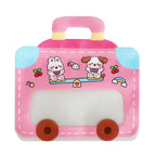 Zip Lock Plastic Bags Cartoon Animal Bus Matte PVC 16.6x16.6cm 10pcs 2
