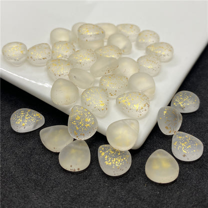 Czech Glass Beads Teardrop 12mm Transparent Iridescent 100pcs 17