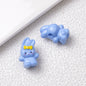 Printed Bunny Acrylic Beads 18mm Glossy Colors 50pcs 8