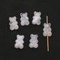 Marble Texture Bear Acrylic Beads 19mm Gradient Mixed 20pcs 4