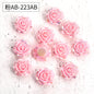 Pearl Imitation Camellia Acrylic Beads 10-18mm ABS Plastic 50pcs 13