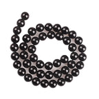 Electroplated Round Glass Beads 4-10mm Imitation Jade Black White 4
