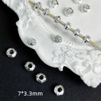 Alloy Flower Spacer Beads 7mm Symmetrical Tibetan Style 150pcs 6