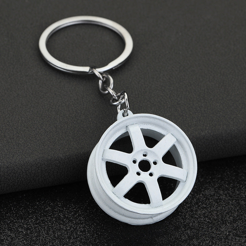 Metal Automobile Wheel Keychain Zinc Alloy Car Culture Style 8