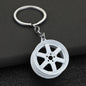 Metal Automobile Wheel Keychain Zinc Alloy Car Culture Style 8