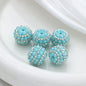 Embellished Bubblegum Beads 20mm Pearl Wrapped with Rhinestone Chain 4pcs 8