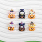 Plating Halloween Jack-O'-Lantern Resin Beads Glossy Sanrio 10pcs