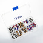 Rhinestone Round Clay Beads 10mm American Flag Pattern 50pcs 2