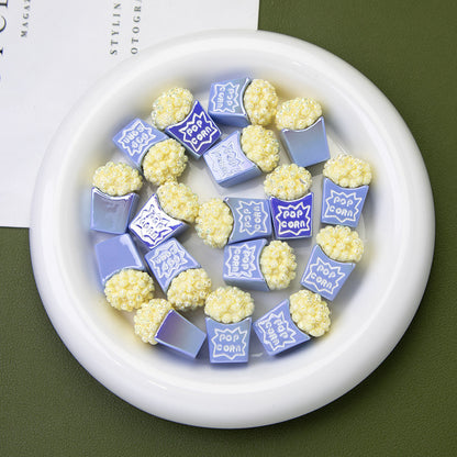 Popcorn Resin Beads 26mm Glossy Textured 10pcs 14