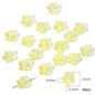 Transparent Chubby Five-Petal Flower Acrylic Beads 15mm Colorful 20pcs 11