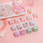 Jelly Color Sanrio Printed Acrylic Square Beads 14mm 10pcs 2
