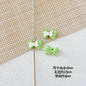 Bow Metal Beads 17mm Baking Painted Checkered Pattern 10pcs 17