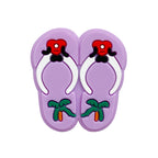 Silicone Focal Beads Slippers Palm Tree Red Bow Design 20pcs 4