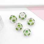 Metal Rhinestone Hollow Spacer Beads 8mm 50pcs 4