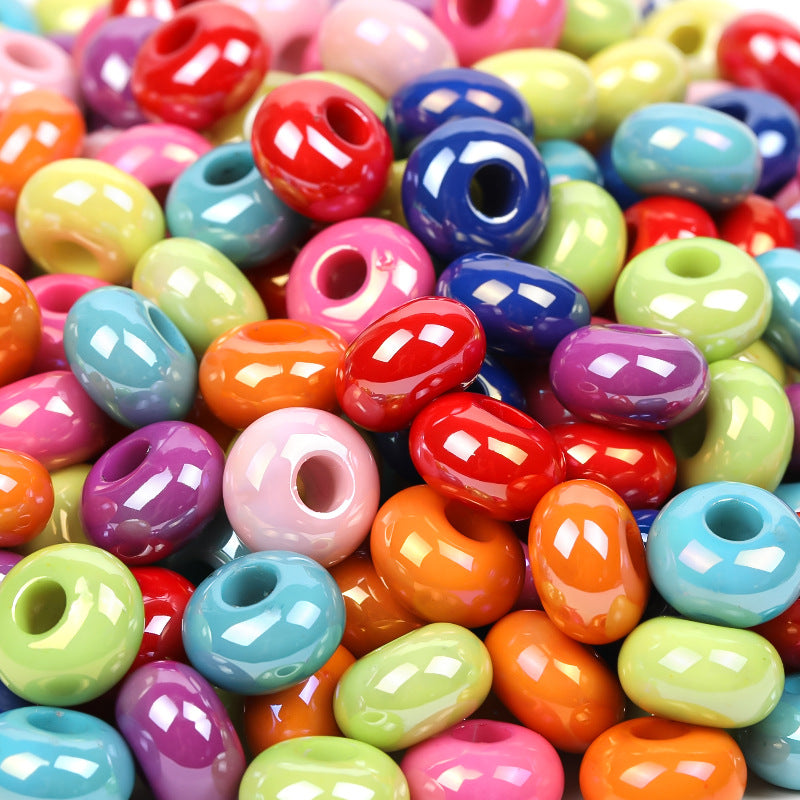 Acrylic Spacer Beads 14mm Candy Solid Color Large Hole 100pcs