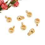 Large Hole Acrylic Beads 12mm Gold Glossy Bead Hanger 200pcs 2