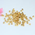Brass Square Metal Beads 2-5mm Smooth Polished Gold Finish 100pcs