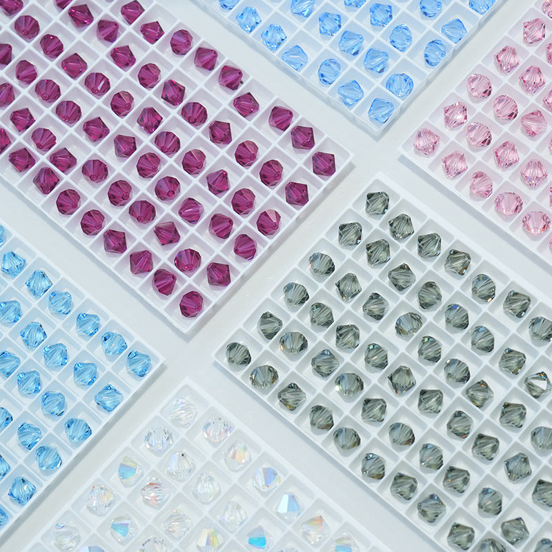 Electroplated Seed Glass Beads 4mm Faceted Multi Colored 40pcs