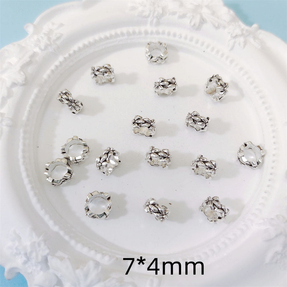 Alloy Wreath Spacer Beads 7mm Tibetan Style 100pcs 2