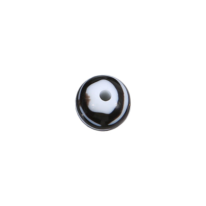Cartoon Round Acrylic Beads 14mm Striped Complementary Colors 50pcs 12