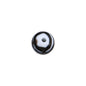 Cartoon Round Acrylic Beads 14mm Striped Complementary Colors 50pcs 12
