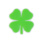 Silicone Focal Beads Four Leaf Clover Matte Green Hues 20pcs 6