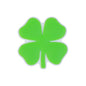 Silicone Focal Beads Four Leaf Clover Matte Green Hues 20pcs 6