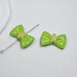 Painted Star Bow Acrylic Beads 28mm Glossy Mixed Colors 30pcs 6