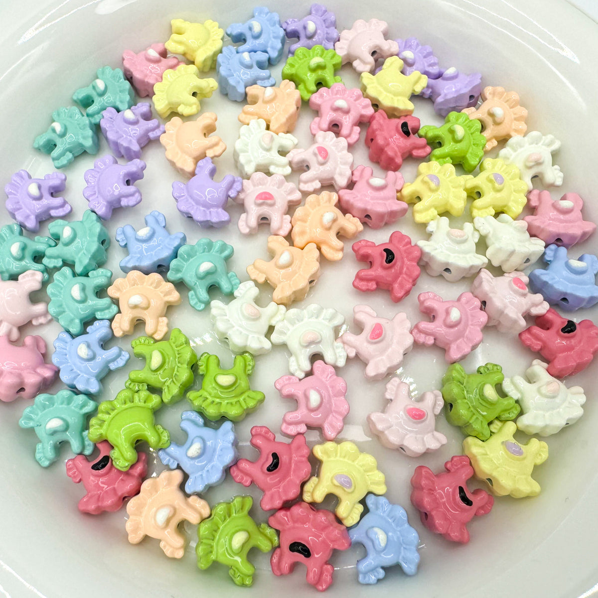 Baking Painted Dress Metal Beads 12mm Colorful Glossy Alloy 10pcs 6