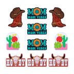Silicone Focal Beads Cowboy Boots Hat Mom Vibes Sunflower 20pcs