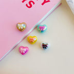 Dual Color Butterfly Bow Heart Acrylic Beads 17mm Glossy Gradient 100pcs 3