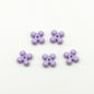 Four Leaf Clover Metal Beads 7.5mm Baking Painted Alloy Spacer 50pcs 19
