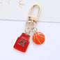Basketball Jersey Keychain Metal Enamel Basketball Charm 7