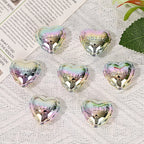 UV Plating Balloon Heart Acrylic Beads 25mm Silver 10pcs 4