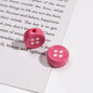 Painted Button Acrylic Beads 12mm Glossy Baked Paint 50pcs 9
