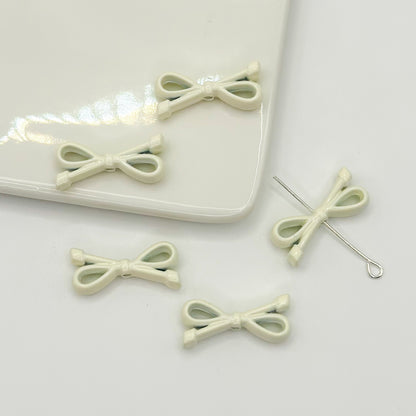 Eight Character Shaped Bow Tie Metal Beads 10*22mm Baking Painted 10pcs 10