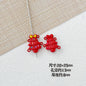 Baking Painted Christmas Tree and Bells Metal Beads 20pcs Festive Colors 35