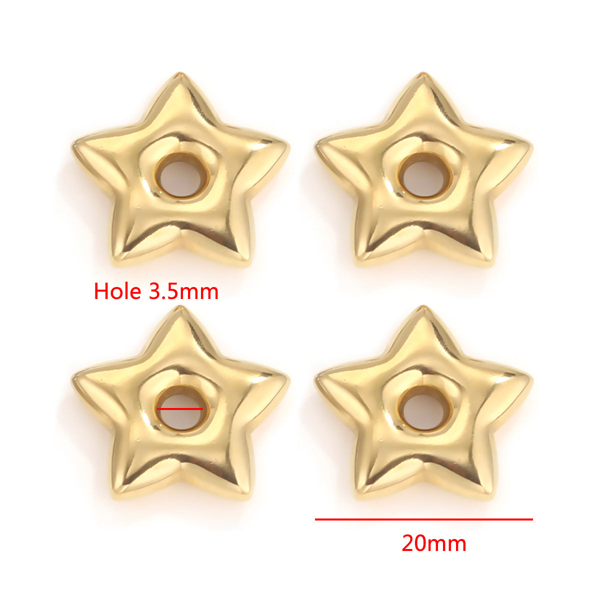 Stainless Steel Geometric Spacer Beads 5pcs 8