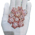 Glitter Leopard Star Resin Beads 20mm Pink Sparkle 10pcs 4