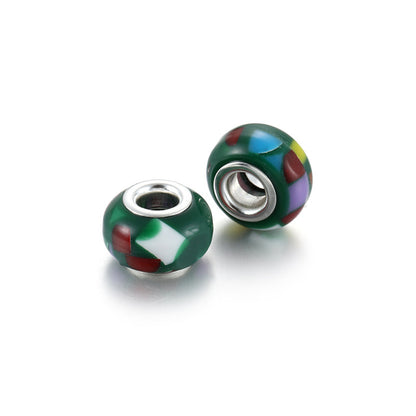 Imitation Lampwork Chunky Resin Beads 14mm Multicolor 100pcs 7