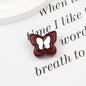 Painted Butterfly and Bear Acrylic Beads Imitation Zirconia Embedded 6pcs 5