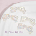 Transparent Bow Acrylic Beads 5x36mm Pastel Glossy 10pcs 6