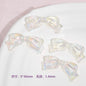 Transparent Bow Acrylic Beads 5x36mm Pastel Glossy 10pcs 6