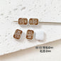 Baking Painted Potato Chips Card Metal Beads 2mm Hole 20pcs 19