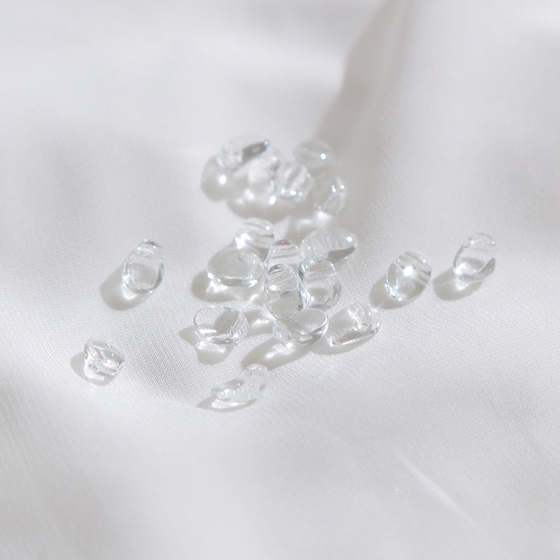 Transparent Czech Glass Petal Beads 6x8mm Soft Pastel Iridescent 100pcs 6