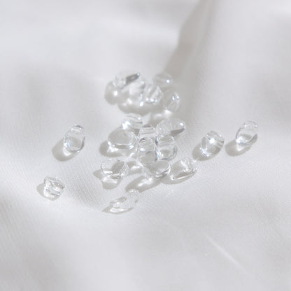 Transparent Czech Glass Petal Beads 6x8mm Soft Pastel Iridescent 100pcs 6