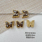 Butterfly Painted Metal Beads Decorative Alloy 10pcs 16