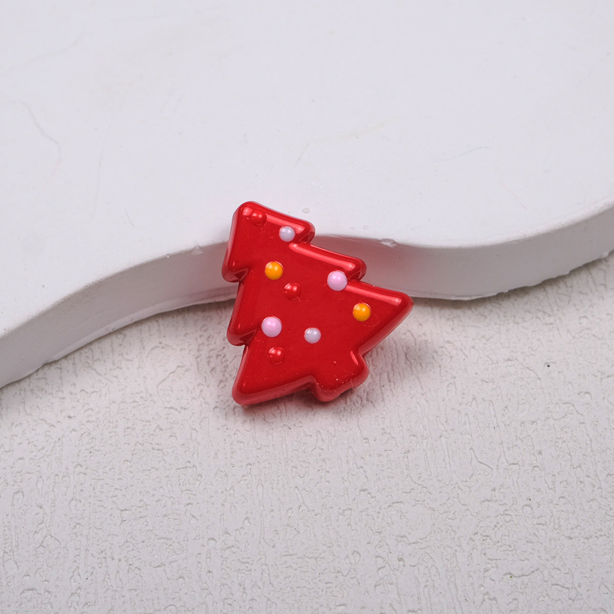 Lit Christmas Tree Acrylic Beads 21mm Colorful Holiday 20pcs 21